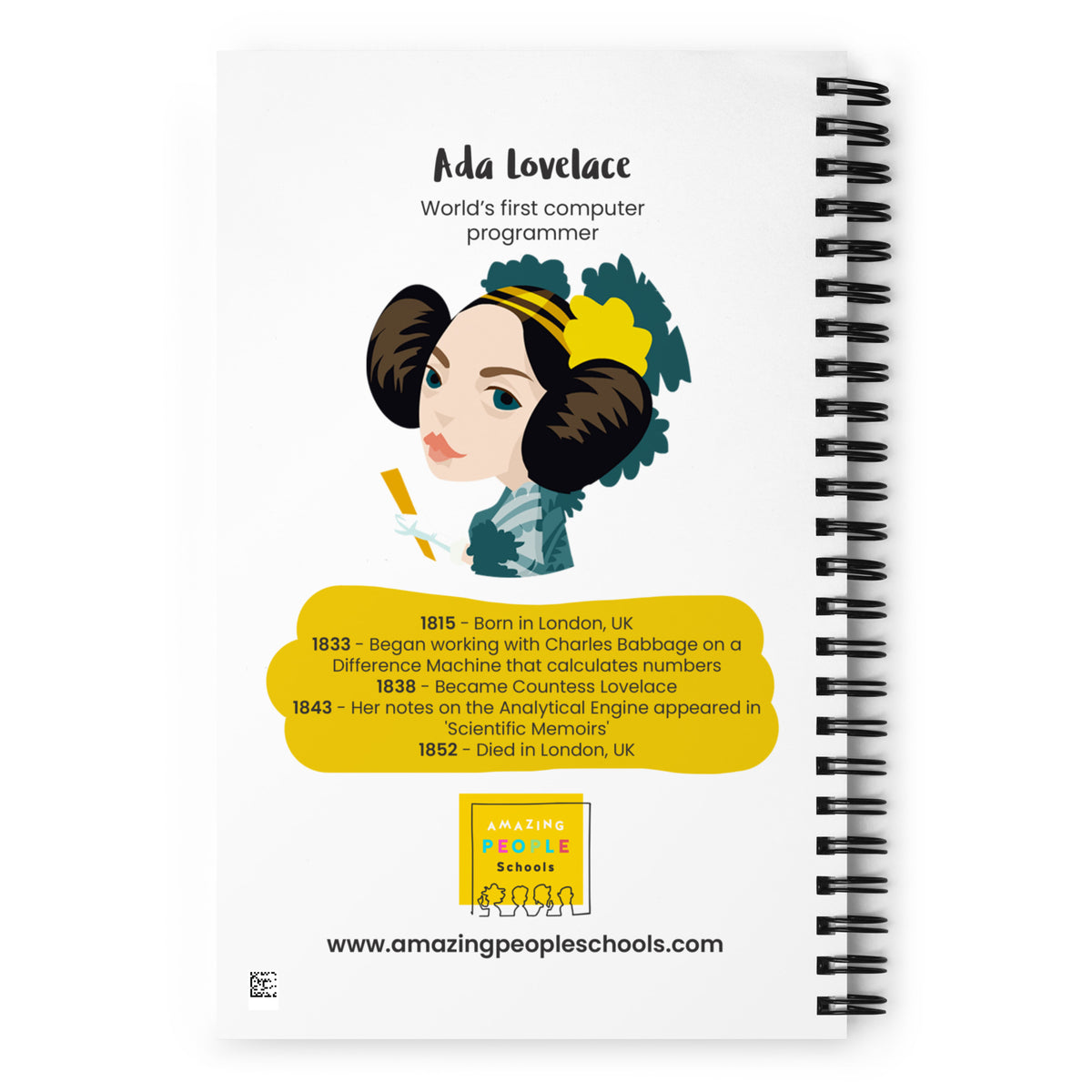 Ada Lovelace Dotted Notebook