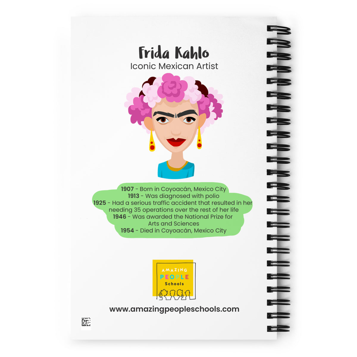 Frida Kahlo Dotted Notebook