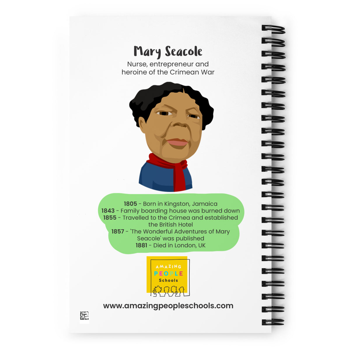 Mary Seacole Dotted Notebook