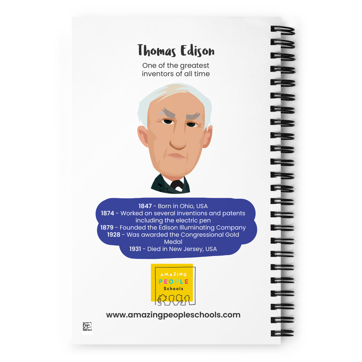 Thomas Edison Dotted Notebook