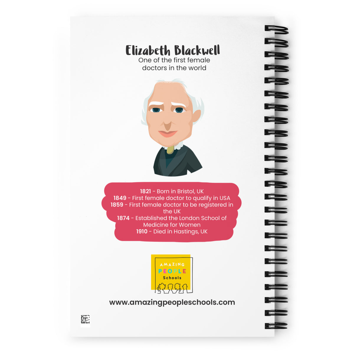 Elizabeth Blackwell Dotted Notebook