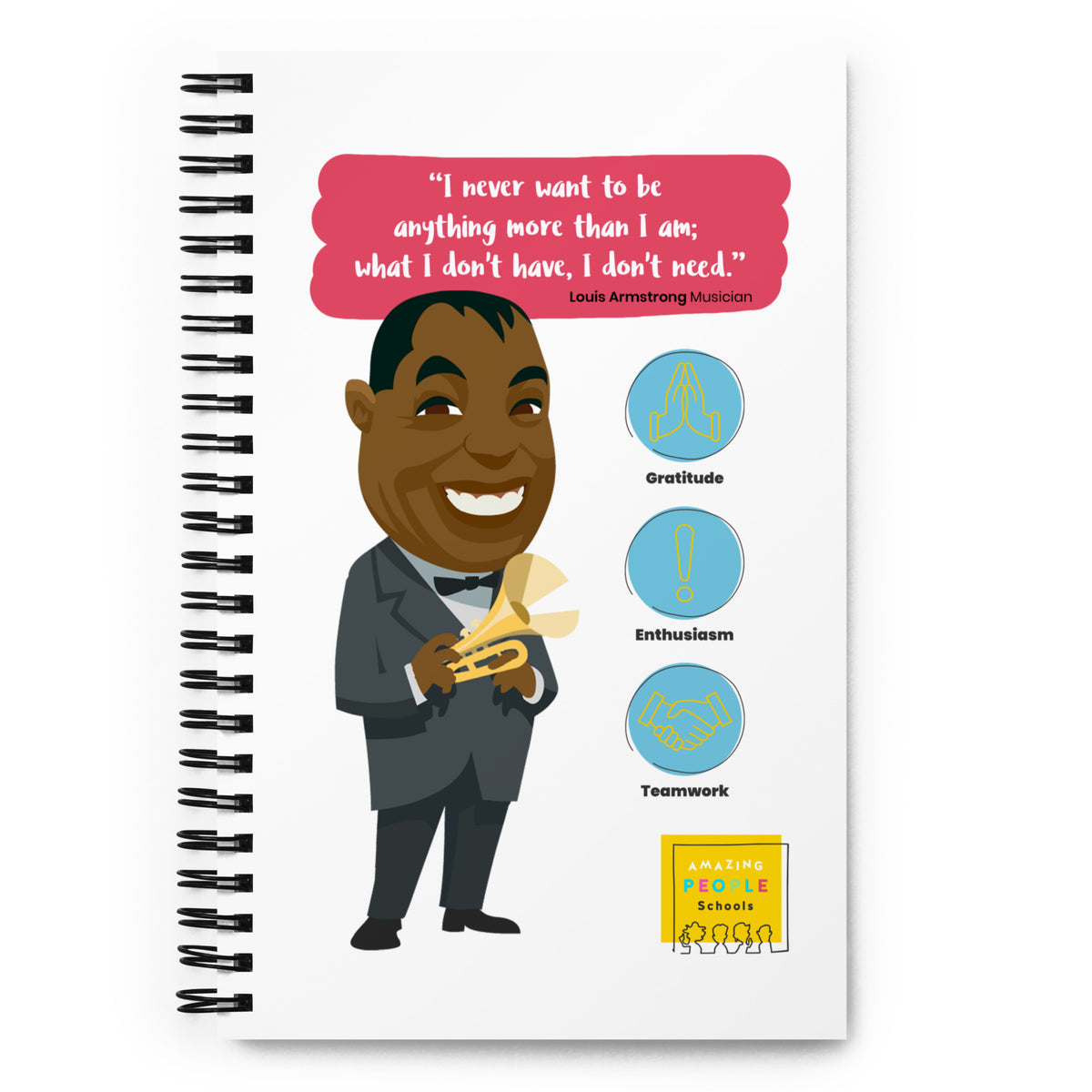 Louis Armstrong Dotted Notebook