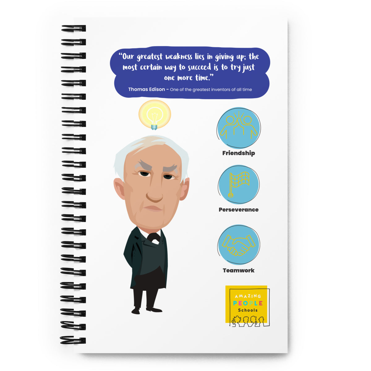 Thomas Edison Dotted Notebook