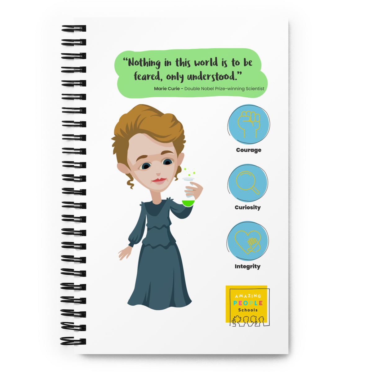 Marie Curie Dotted Notebook